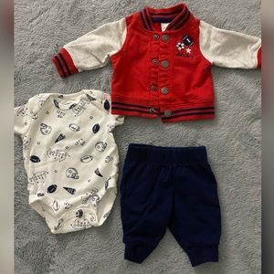 Carter’s Baby Boy’s 3-Piece Varsity Football Jacket Set - Newborn